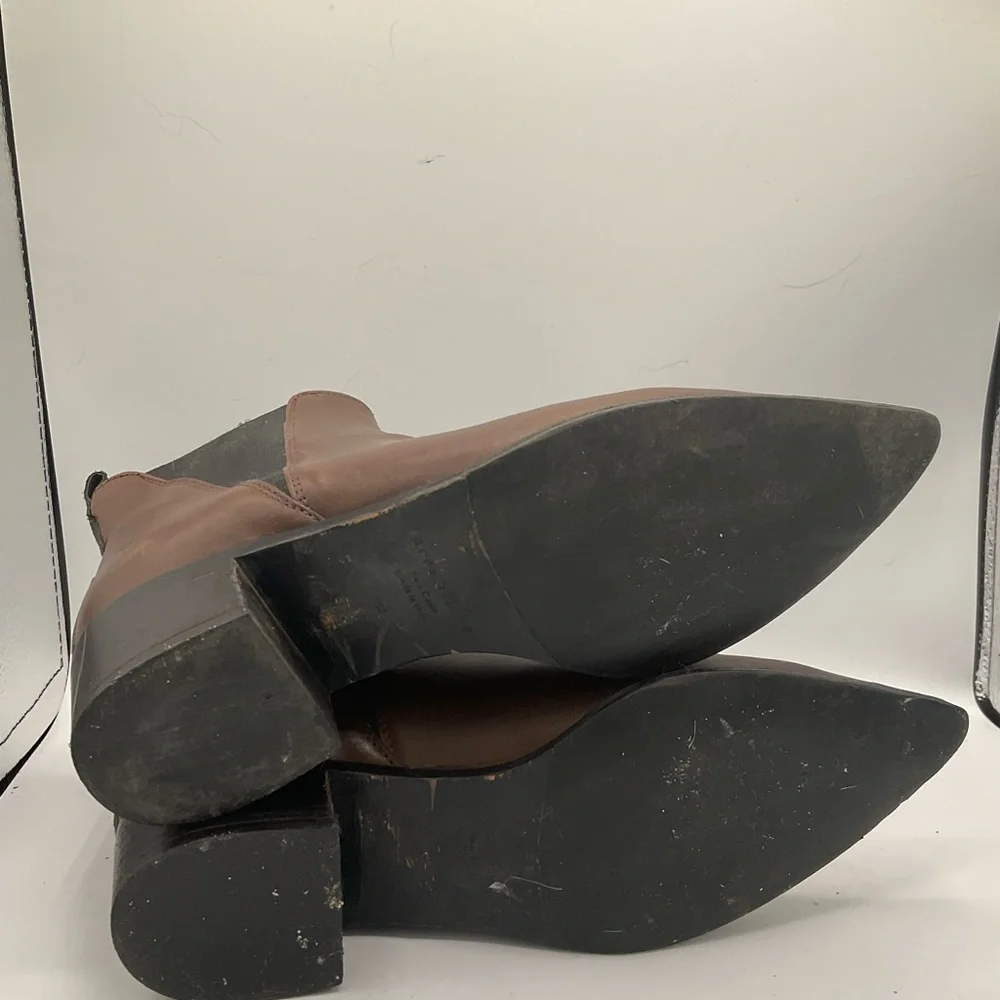 “ACNE STUDIO” “JENSON” Brown Leather Ankle Boots - Picture 8 of 16